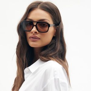 VEHLA DIXIE SUNGLASSES - BLACK/TOFFEE